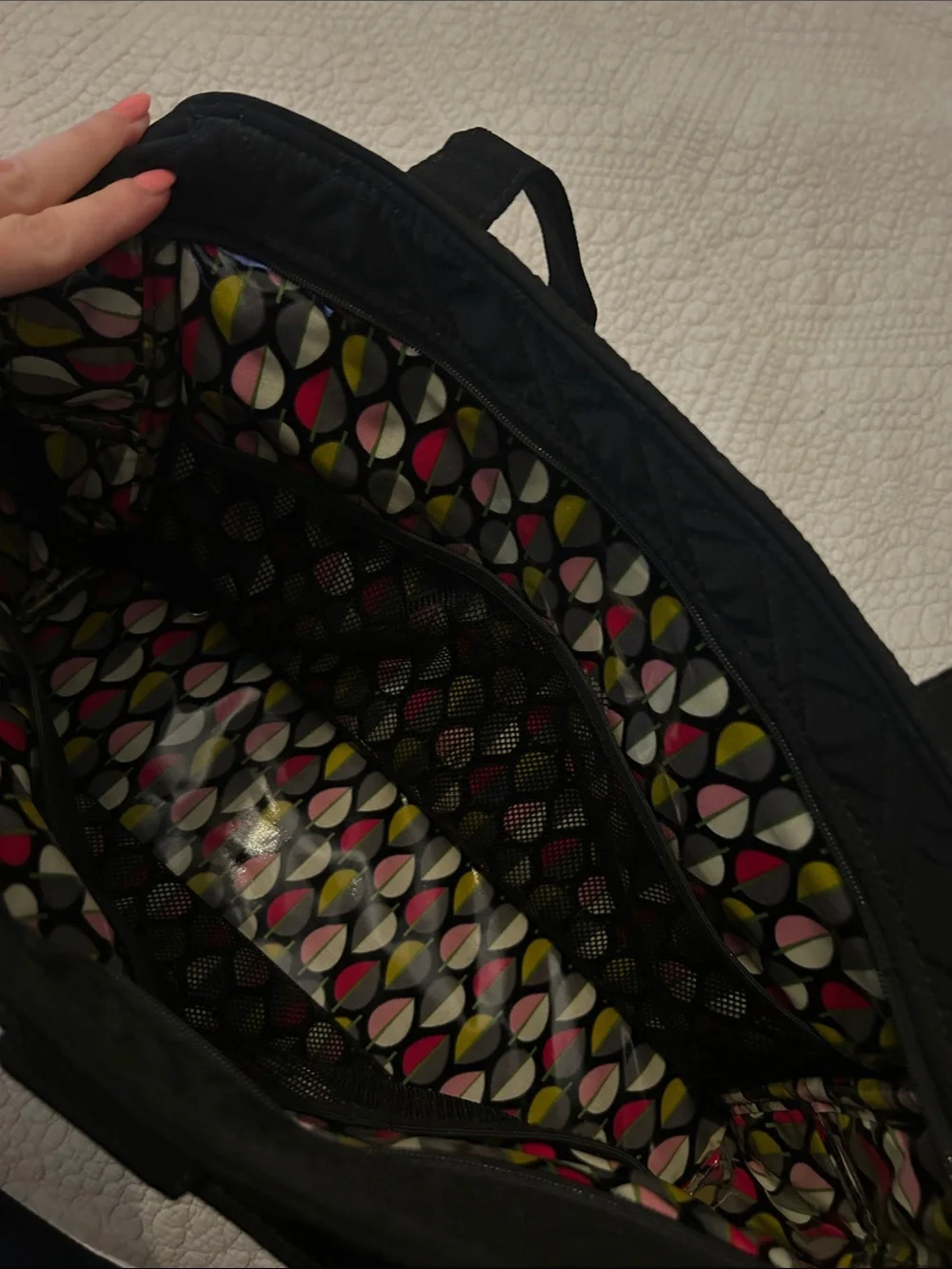 Vera Bradley Diaper Bag Black Quilted